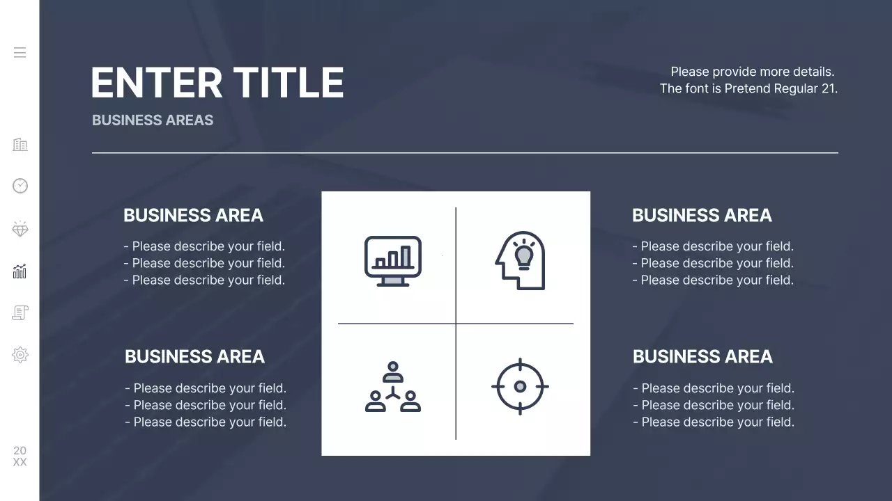 남색의 심플한 회사소개서