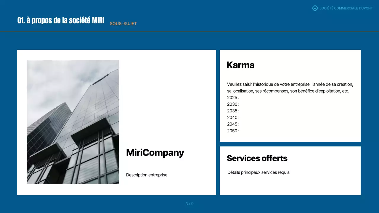 Un simple tableau de bord bleu et orange