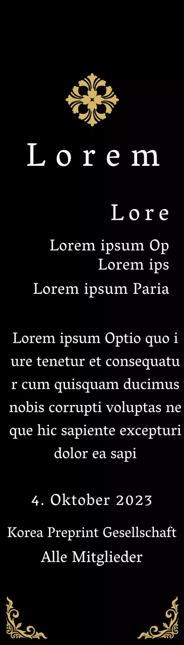 Eine königlich anmutende Inbetriebnahmetafel mit kunstvoller Verzierung