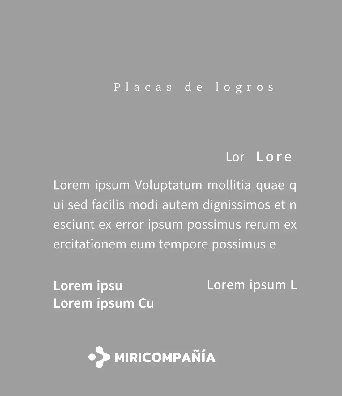 Una sencilla placa blanca con el logotipo de su empresa