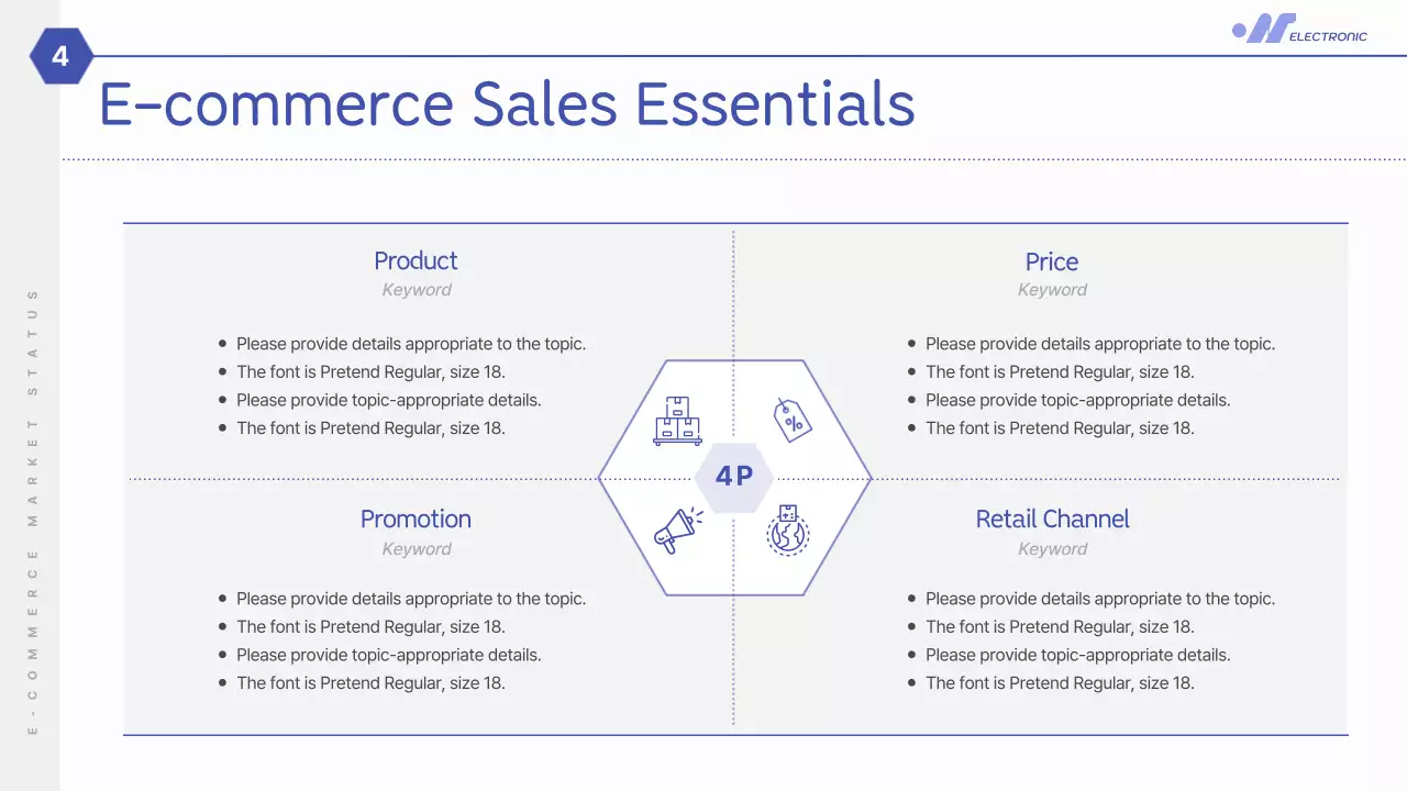 블루 모던 마켓 리포트 프레젠테이션