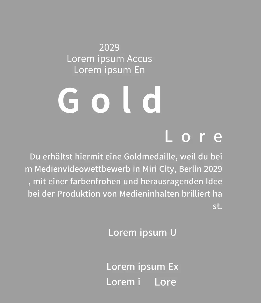 Siegertafeln für ein pfiffiges Wettbewerbspreiskonzept