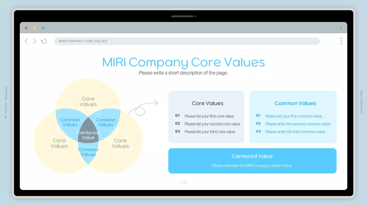 블루 모던 태블릿 프레젠테이션