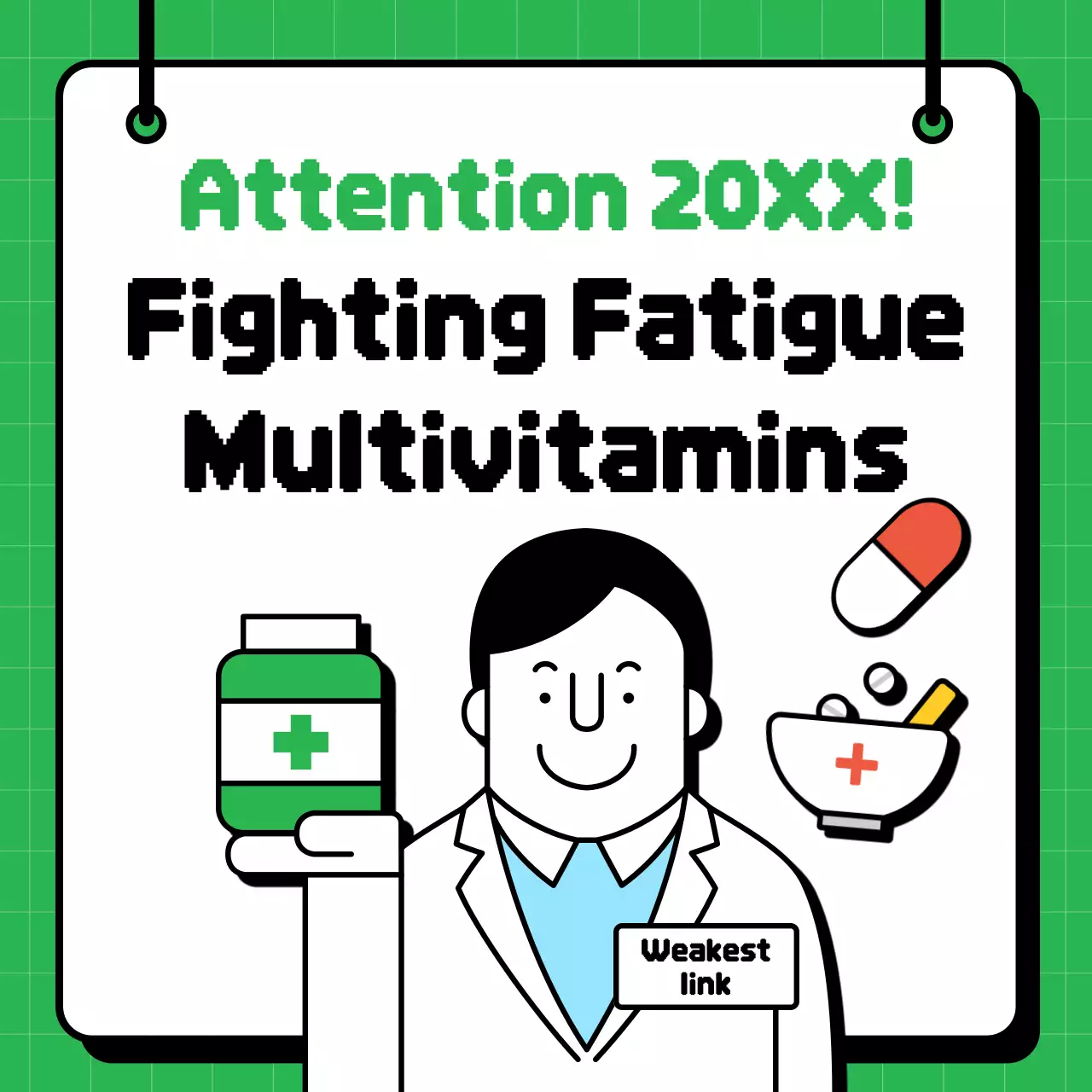 그린 심플 멀티비타민 광고 인스타그램 포스트