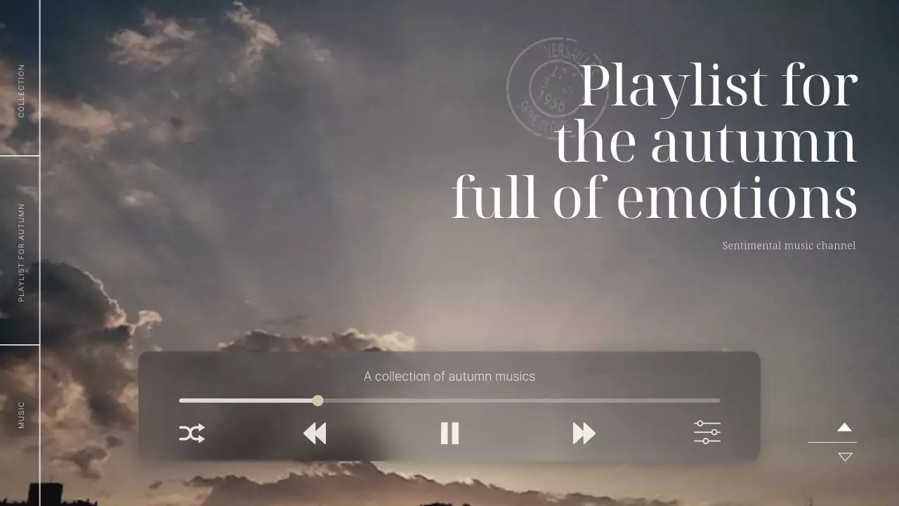 그레이 미니멀 플레이리스트 Vlog 유튜브 썸네일