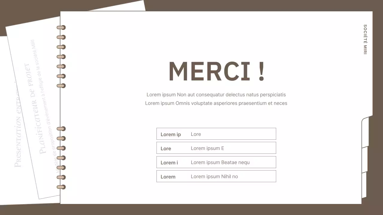 Planificateur d'événements simple et de marque, en marron