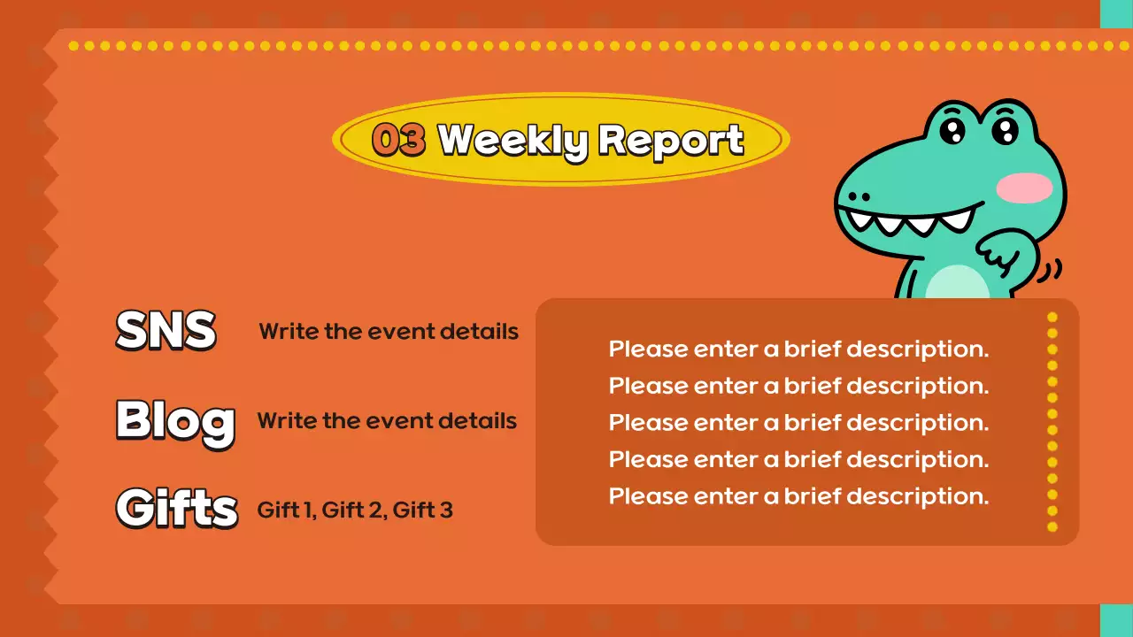 오렌지 코믹 마케팅 보고서 프레젠테이션