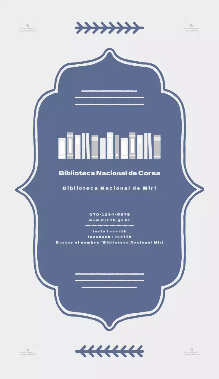 Una guía de biblioteca sencilla y clásica en gris y azul