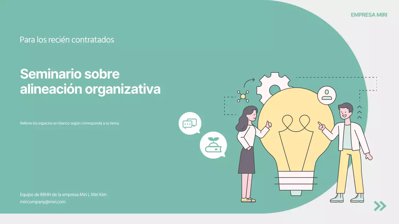 Materiales de formación para el seminario de incorporación de nuevos empleados, ecológicos y sencillos