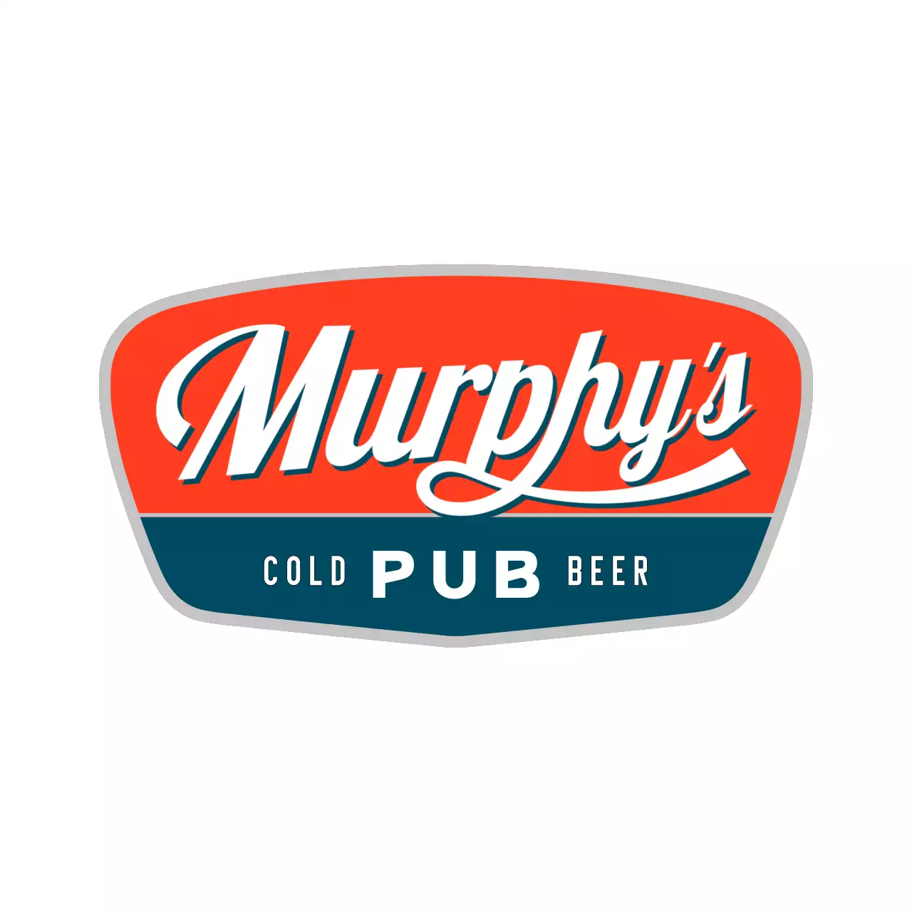 Brewpub storefront signage with a retro American flair