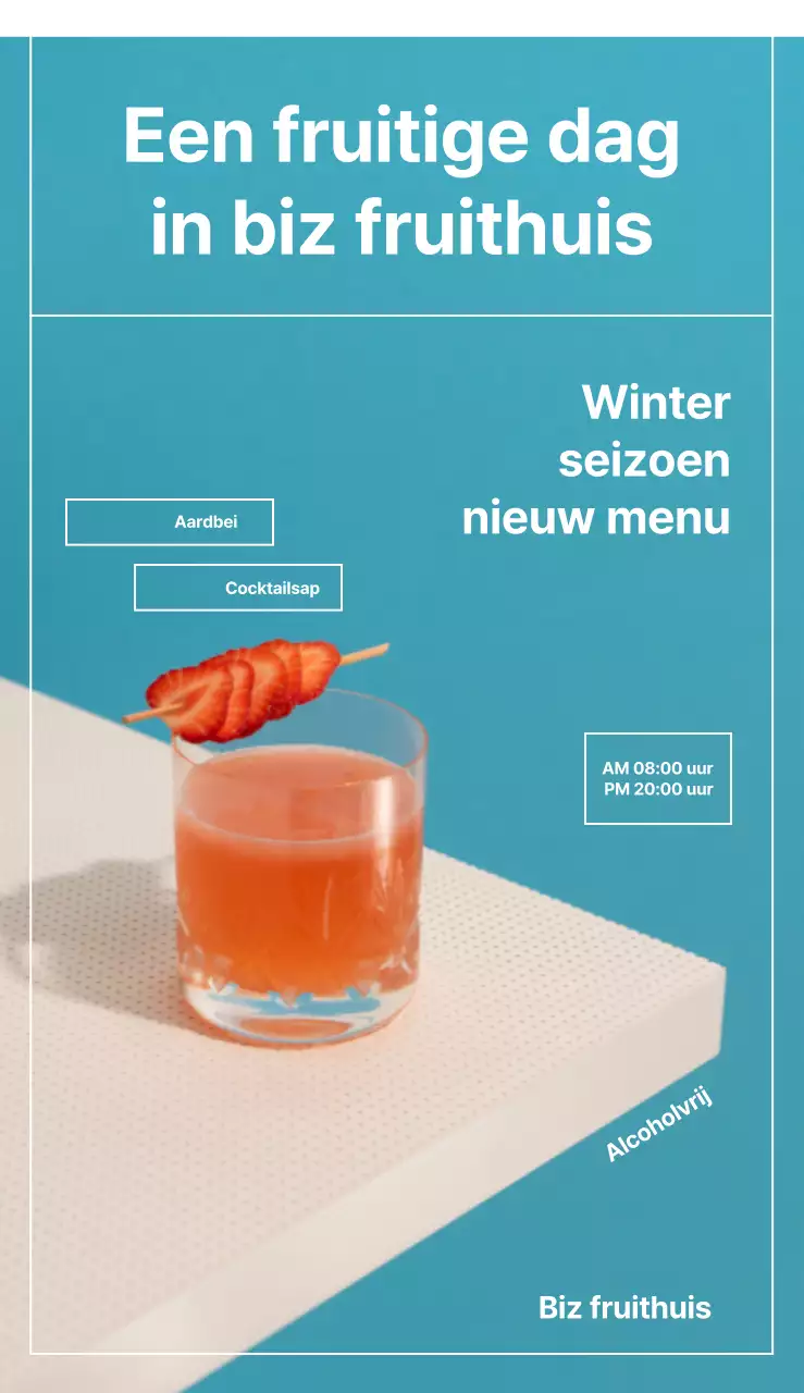 Promoot een cafémenu met eenvoudige lijnen