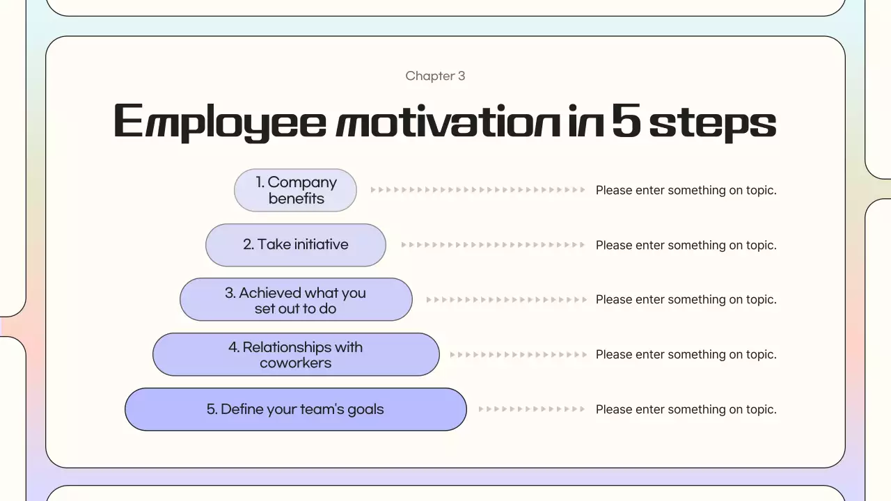 Simple, rainbow-colored organizational motivators