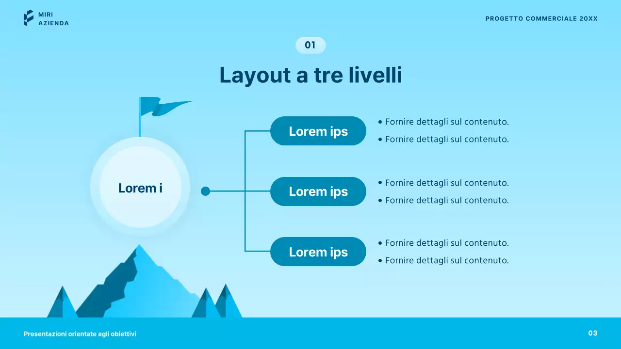 Presentazioni aziendali semplici in blu