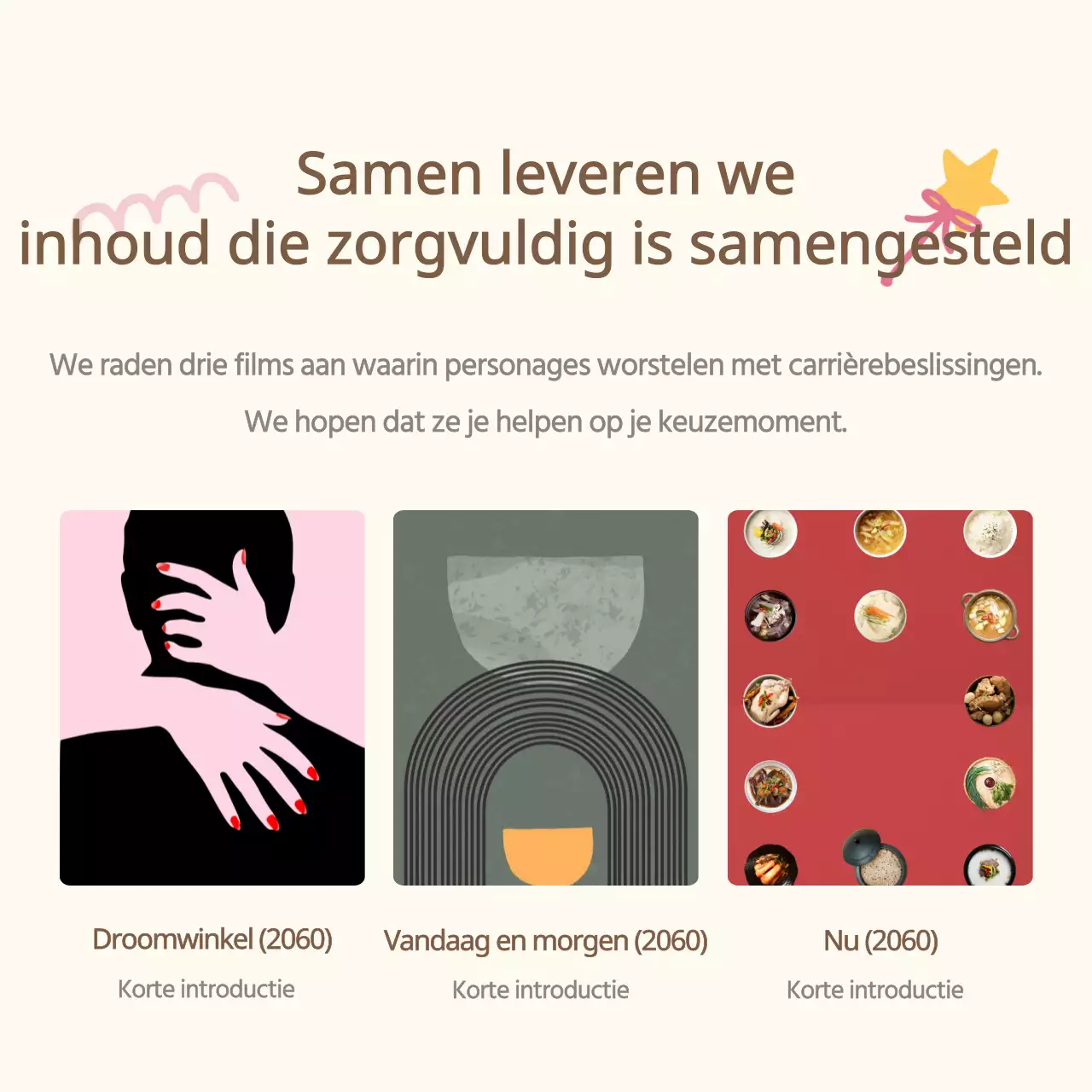 De lichtblauwe en gele nieuwsbrief over counseling