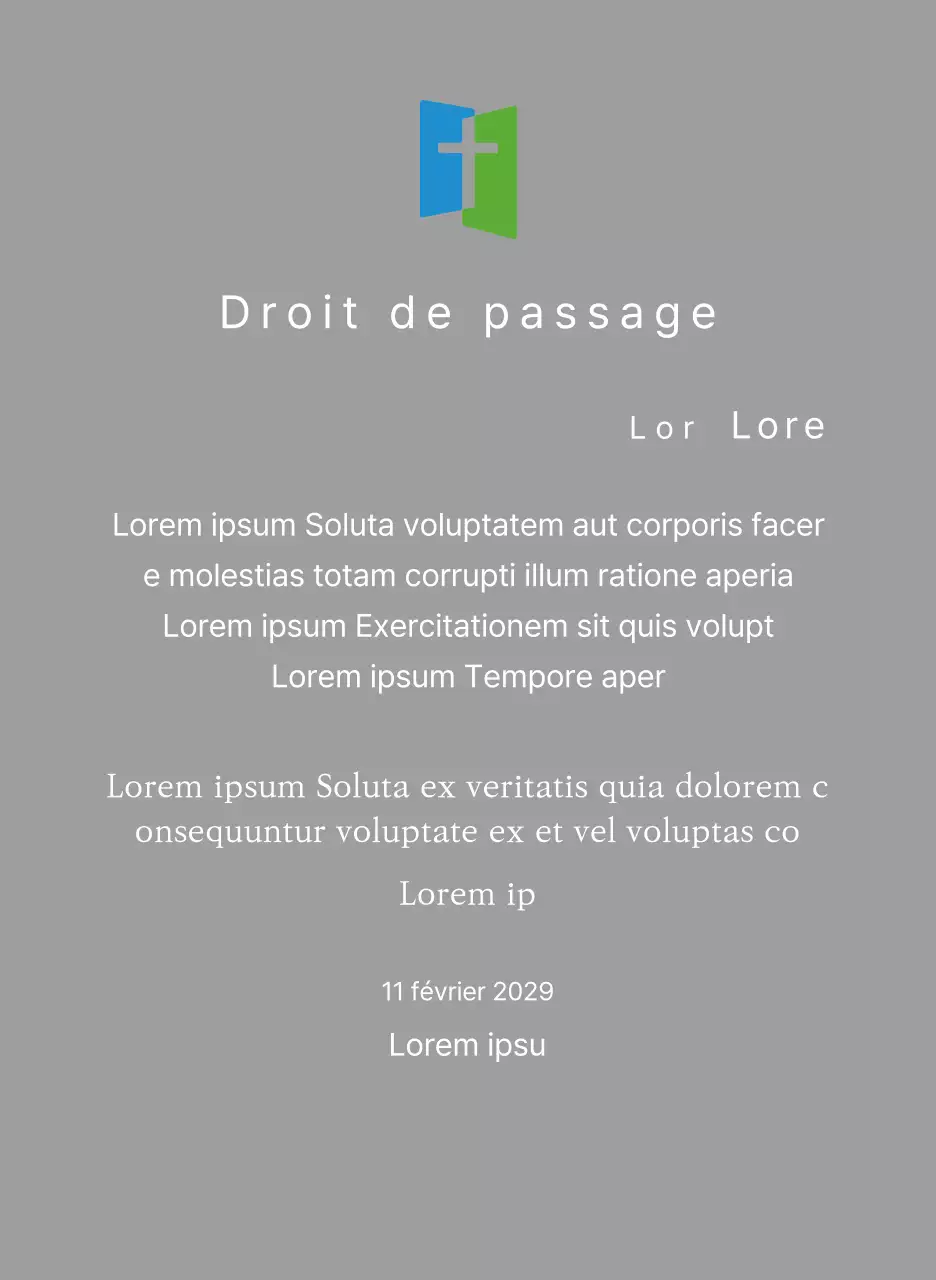 Plaque avec logo de l'église