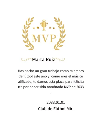 Lujosas placas de campeón con laureles y trofeos dorados