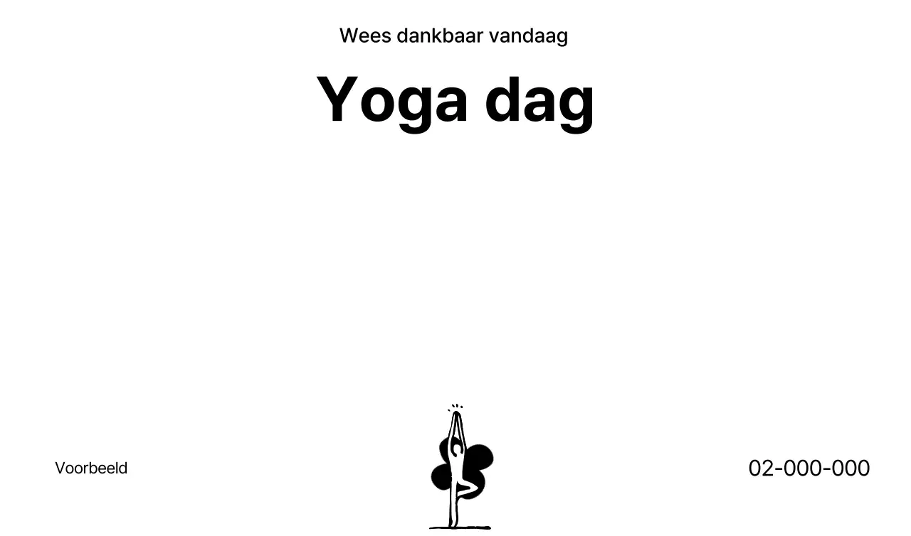 Yoga promotieontwerp met gruizige yoga-illustraties
