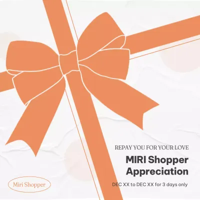 Orange Minimal Shopper Promotion Social Media Post