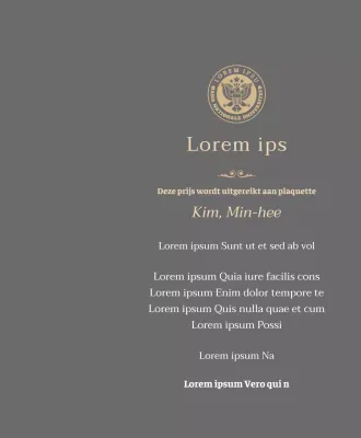 Luxe diploma-plaat met schoollogo en gouden rand