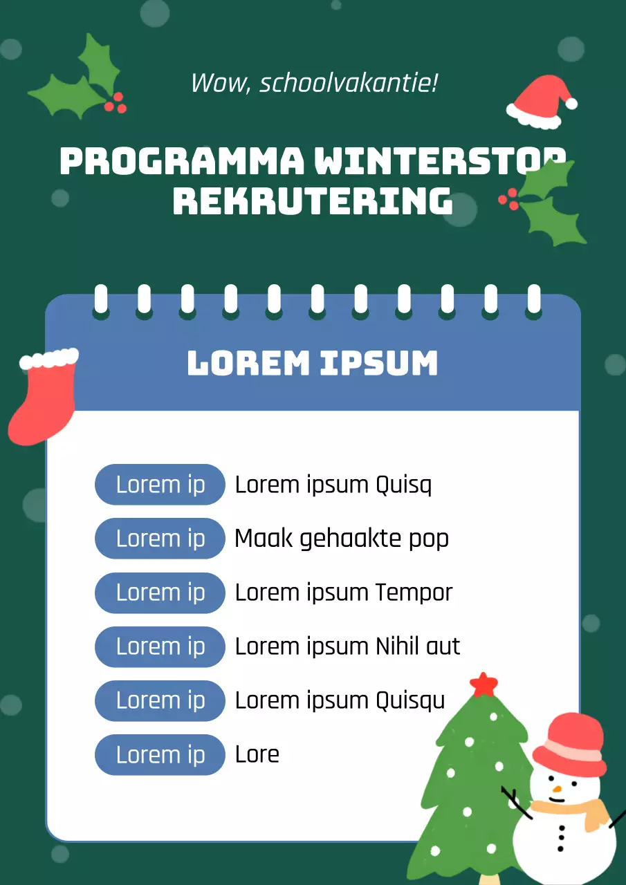 Uw gids voor groene en gezellige wintervakantieprogramma's