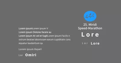 Marathon-Konzept Finisher-Plakette mit einfachem Logo