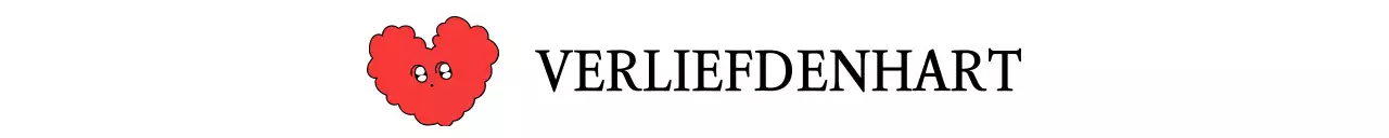 Eenvoudige rood-witte stijl met schattige hartillustraties voor merchandise