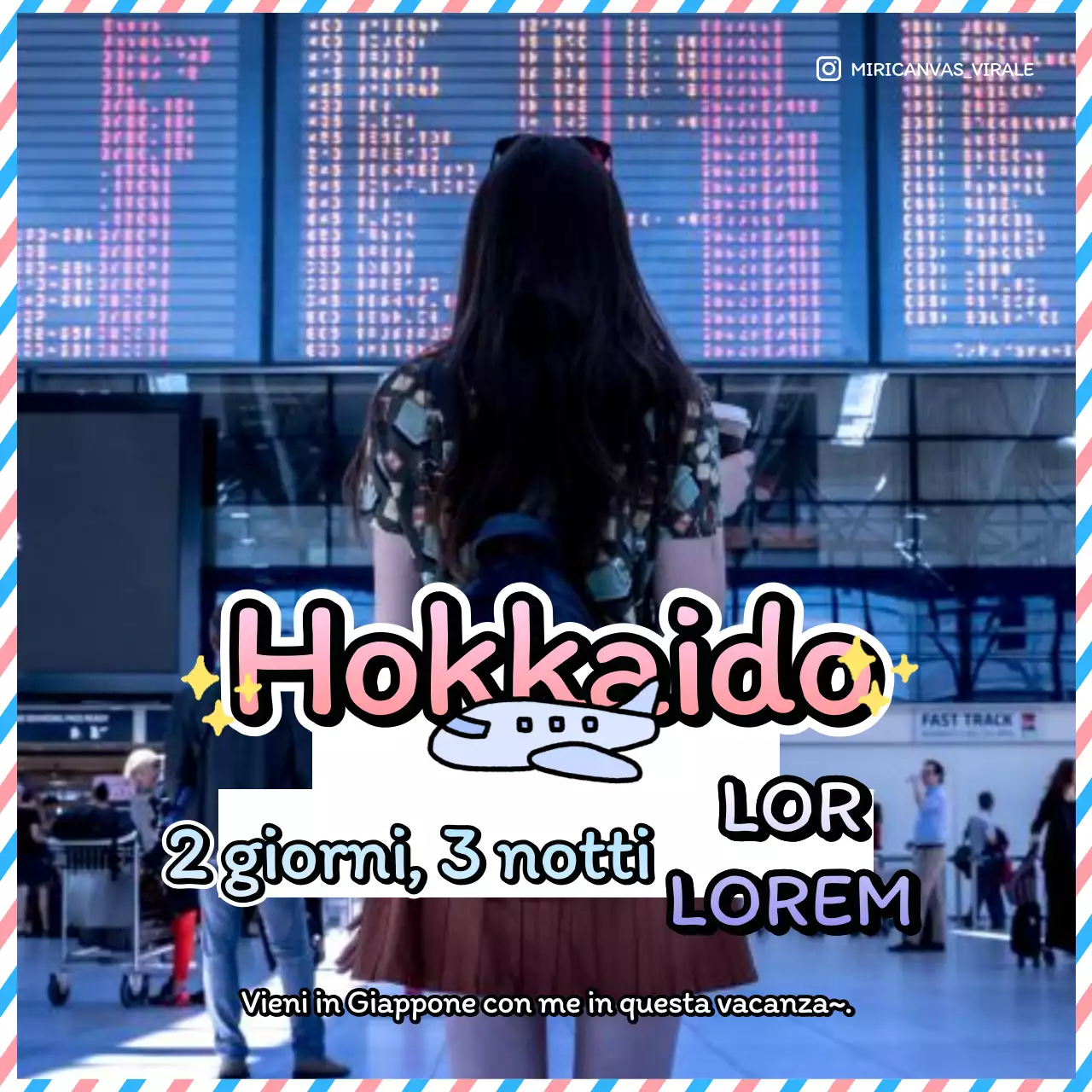 Guida turistica del Giappone in rosa e azzurro