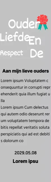 Moederdag kalligrafie met rode anjer illustratie