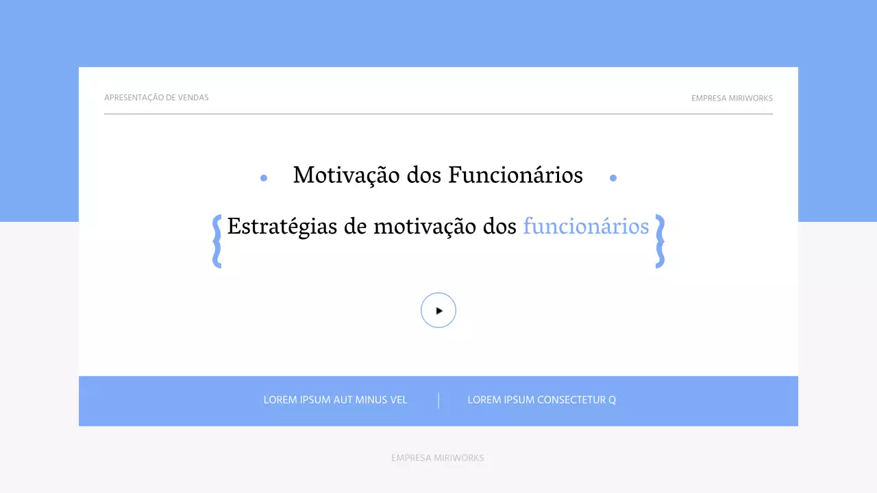 Materiais de formação motivacionais simples em azul claro e cinzento