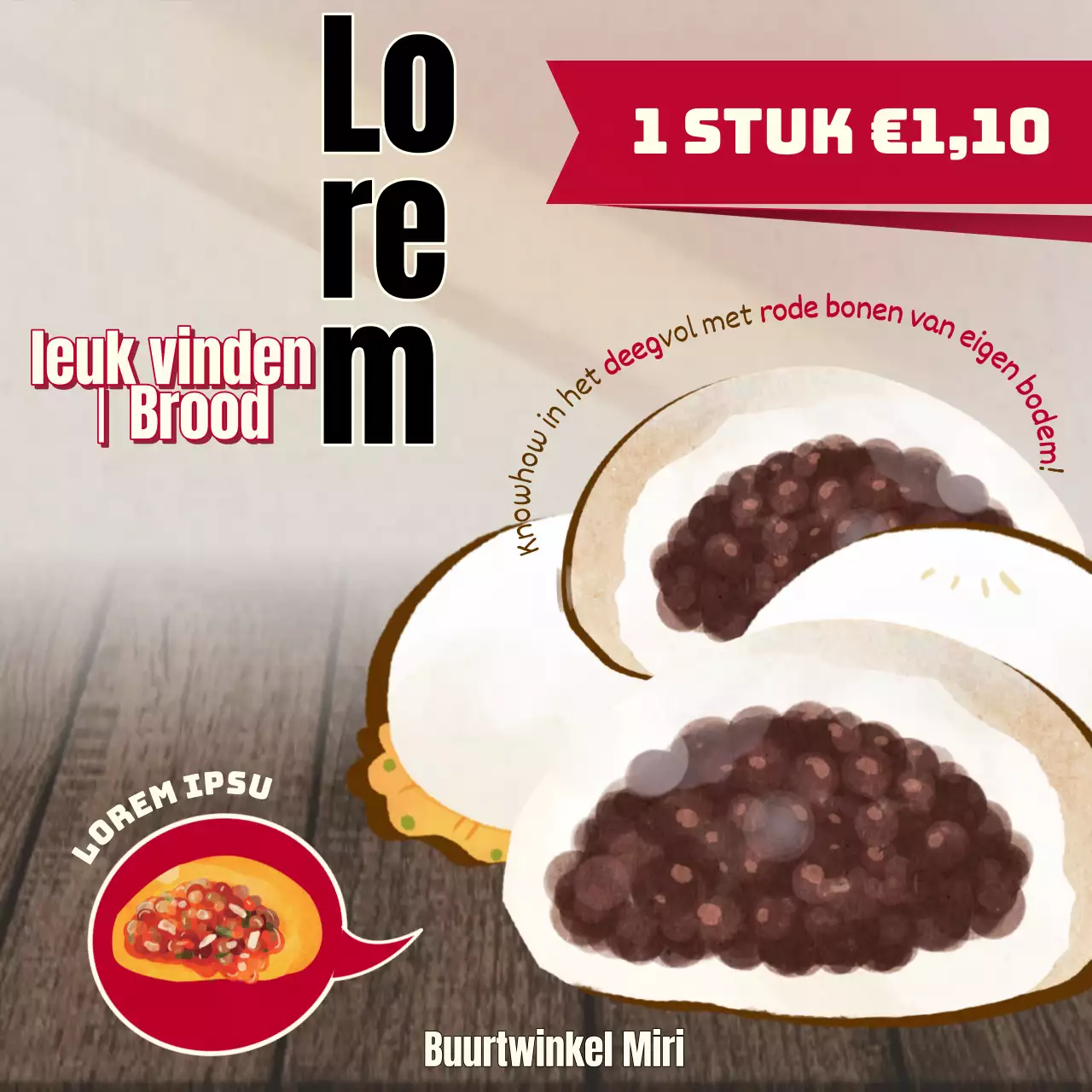 Promoot de rode winterlekkernij, het broodje.