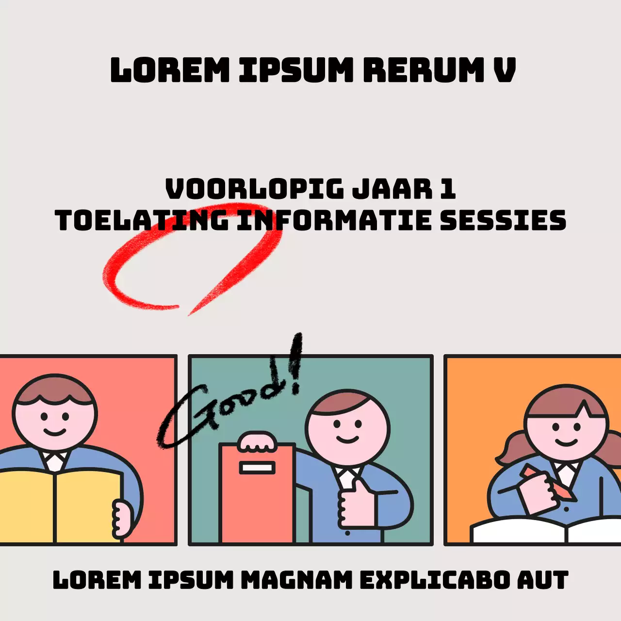 Toelating informatie sessie werving informatie met rode stippen