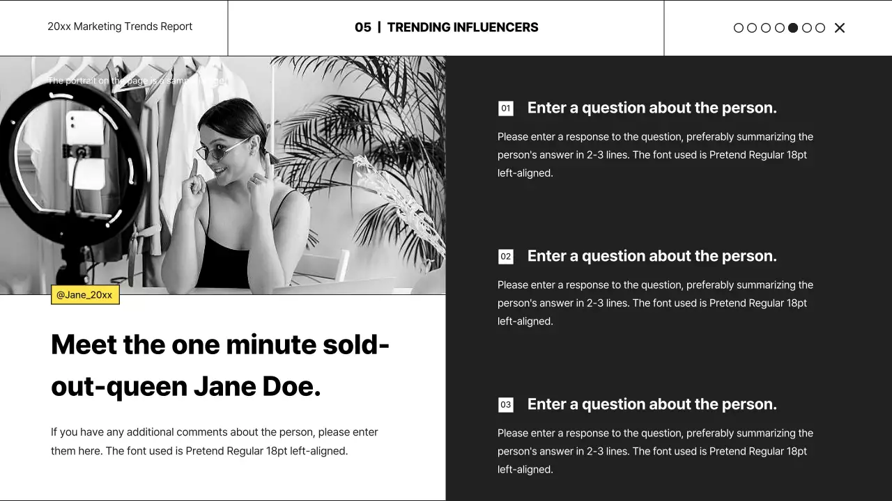 검정색의 트렌드한 마케팅 보고서