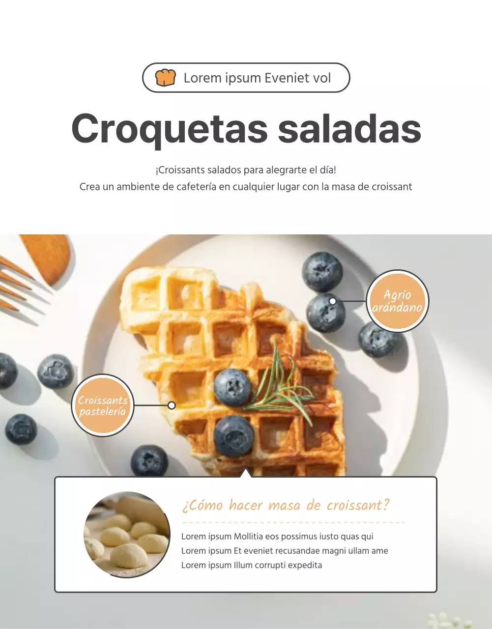 Promover la venta de un cuello básico de ganchillo naranja y beige