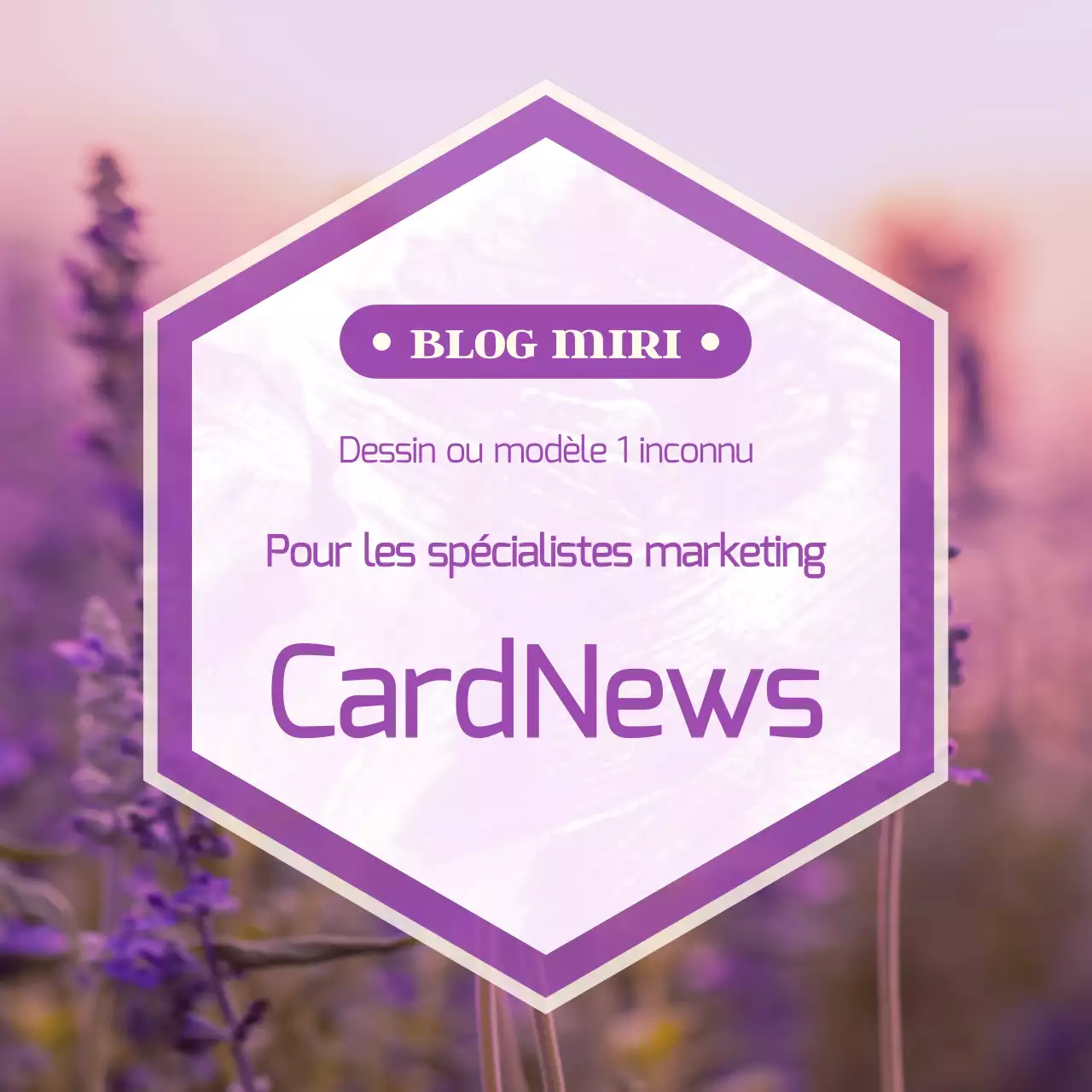 Un post marketing minimaliste en violet