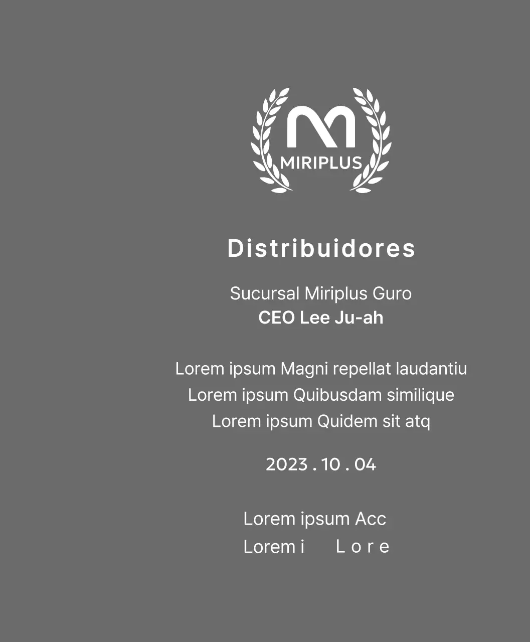 Placa al mérito con logotipo de la marca y corona de laurel en el concepto Premio al Concesionario Destacado.