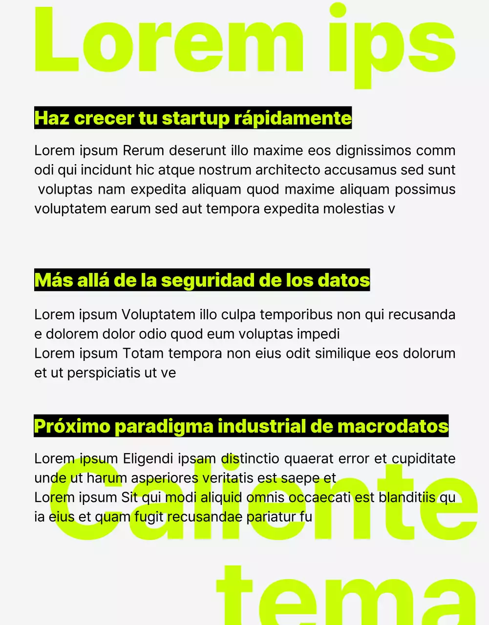 Un moderno boletín interno con toques verde lima