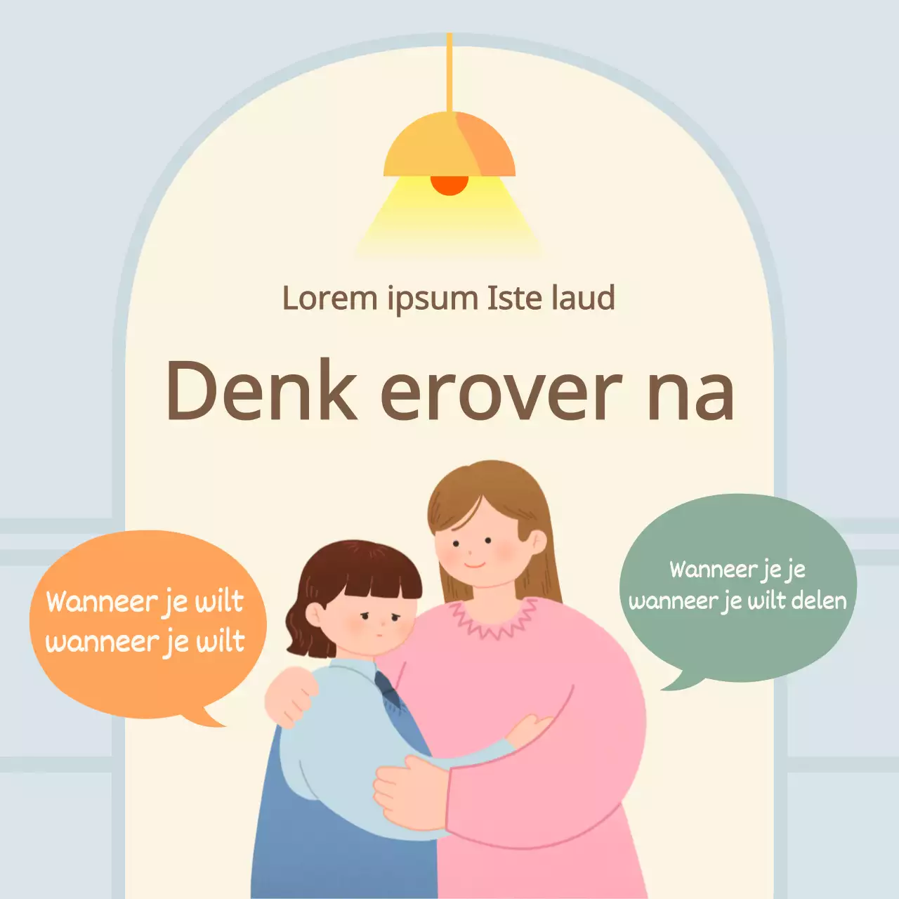 De lichtblauwe en gele nieuwsbrief over counseling