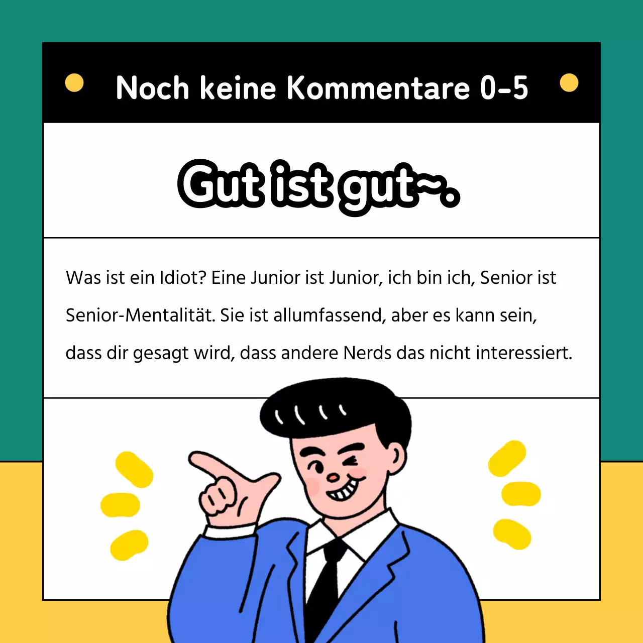 Die Sicko-Test-Umfrage von Blau und Gelb