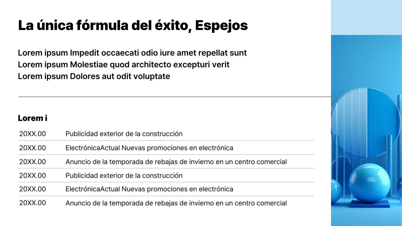 Propuesta de soporte publicitario moderno en azul claro