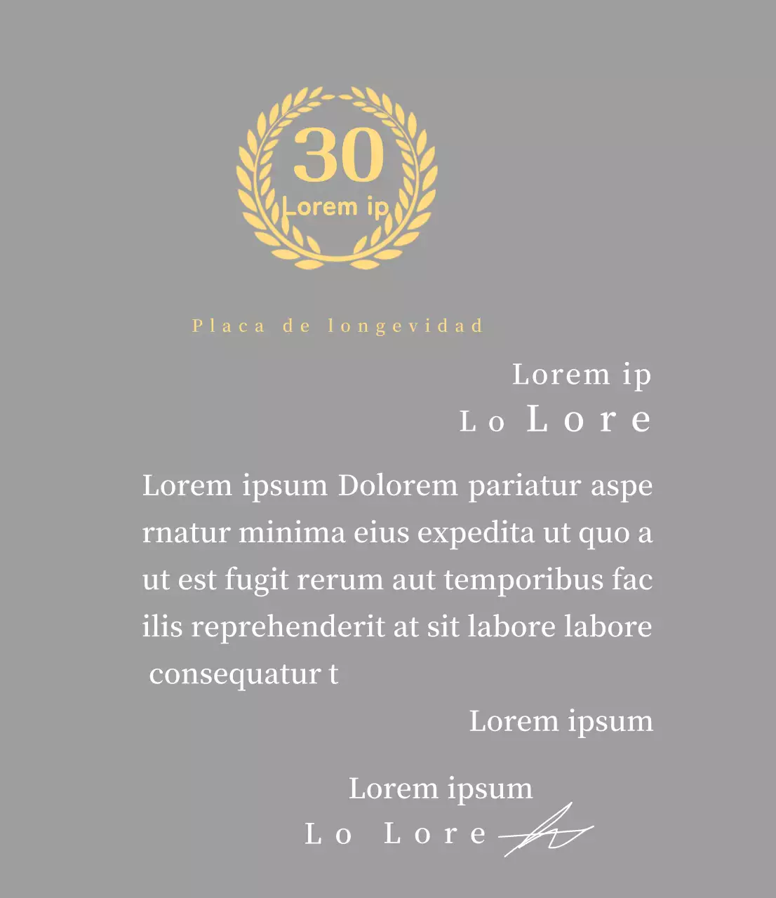 Concepto de placa de antigüedad con símbolo de laurel