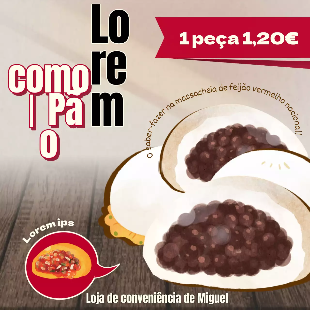 Promover a guloseima vermelha de inverno, o pão doce.
