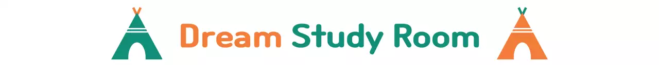 Desain alat tulis yang lucu dengan dua warna kontras dan ilustrasi perkemahan