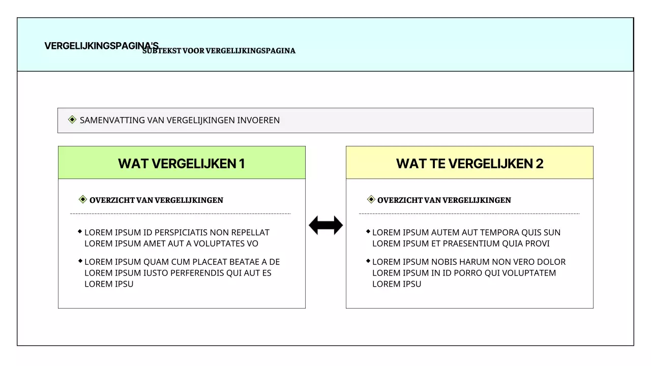 Een eenvoudig afdrukbaar rapport in lichtblauw en chartreuse