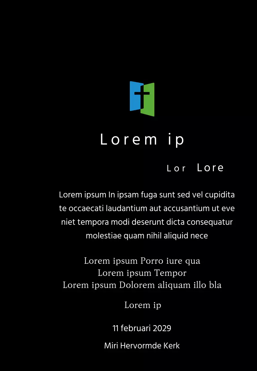 Plaquette met kerklogo concept