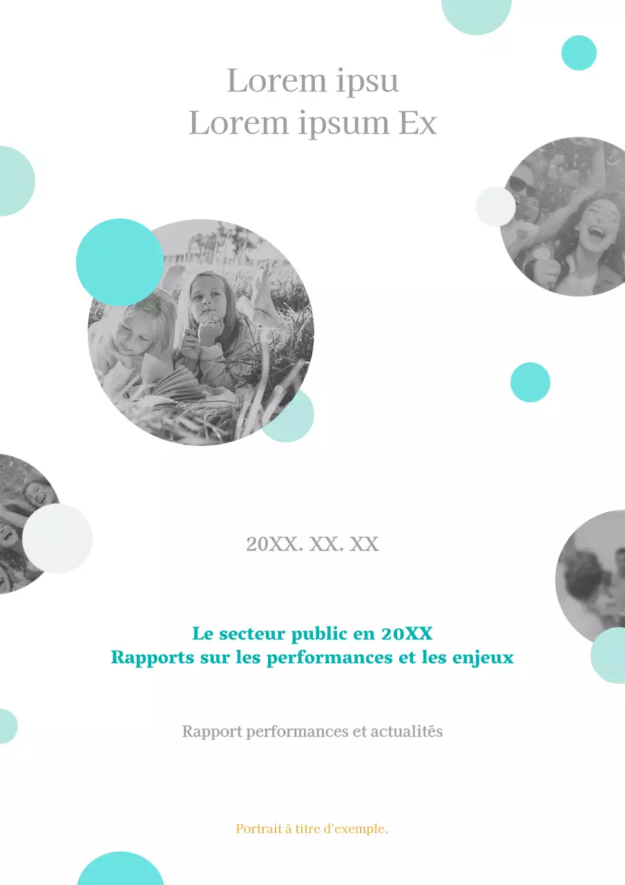 Rapport minimaliste sur les performances du secteur public en menthe et en noir et blanc