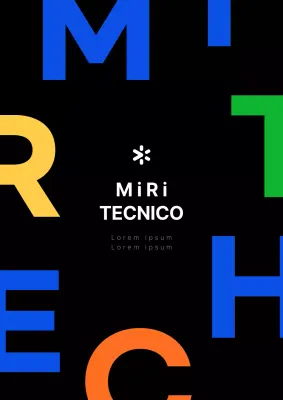 Copertina semplice in nero e arcobaleno