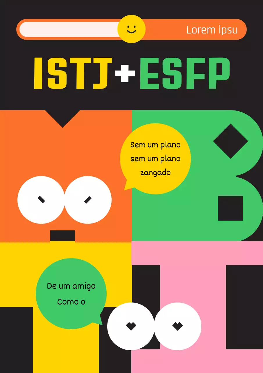 Informações de compatibilidade de amizade MBTI laranja e kitsch