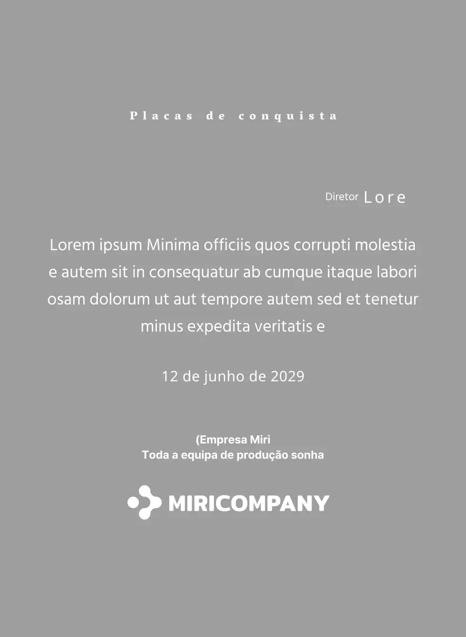 Uma placa branca simples com o logótipo da sua empresa