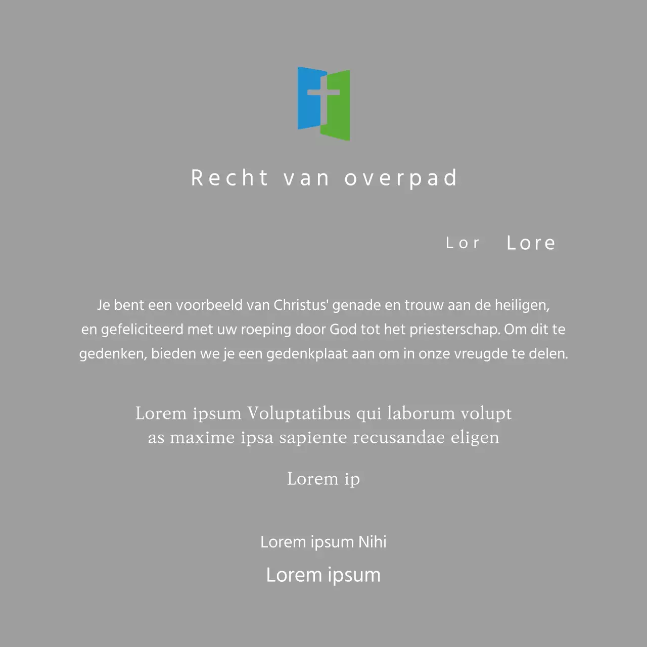 Plaquette met kerklogo concept