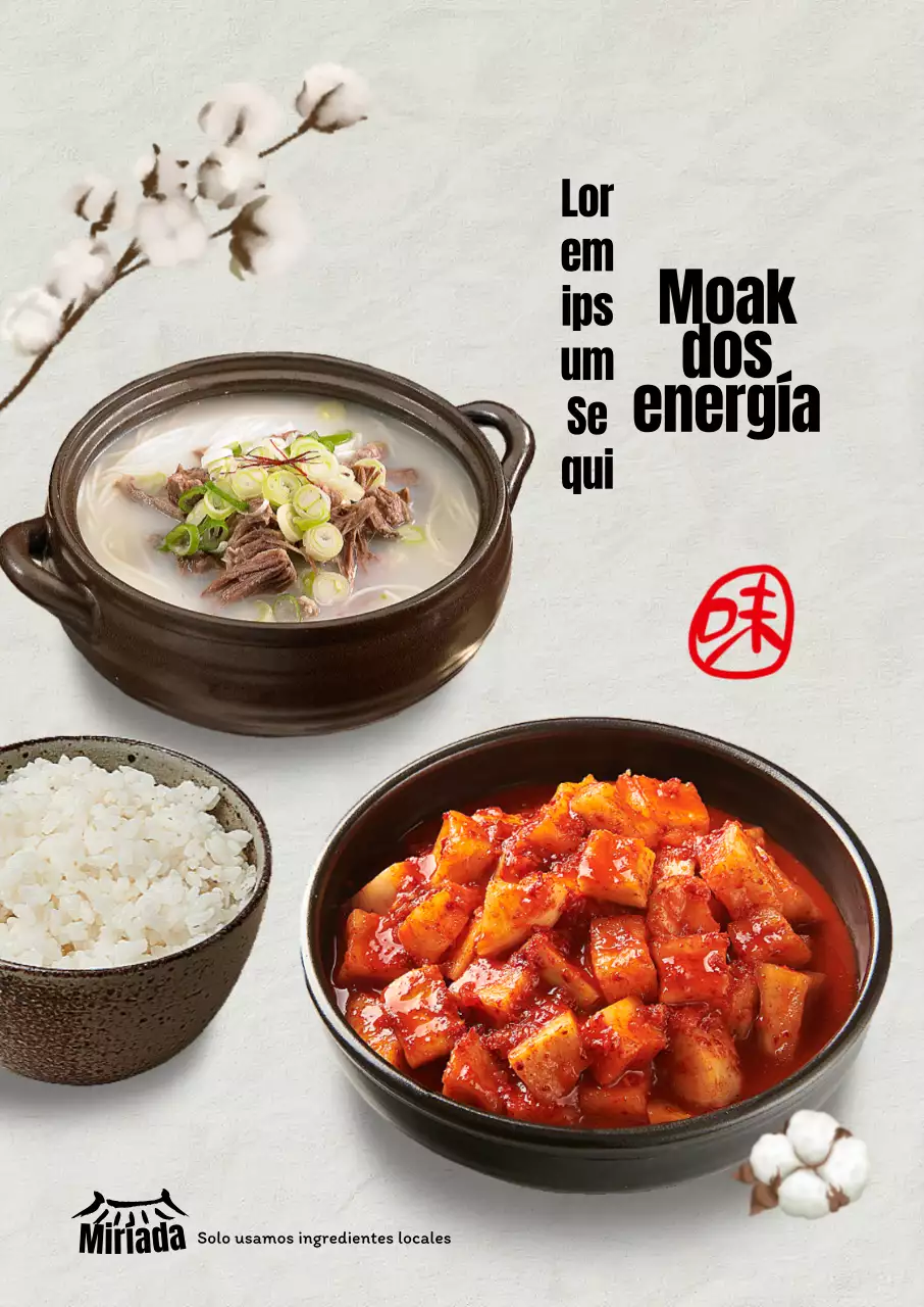 Emotiva y sencilla promoción de salón de masajes con sombras marfil y fotos de masajes